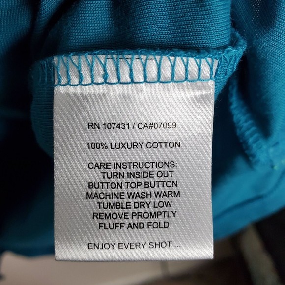 LinkSoul Polo Shirt Mens L Gray Blue Cotton Short Sleeve Telluride Golf Course - Picture 7 of 10